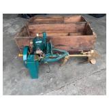 Antique Evinrude Single Cylinder Hand Crank Brass Outboard Motor w/ Original Crate - Great Condition
