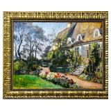 Antique Danish Landscape Oil Painting by well-listed artist Viggo Pedersen ( Copenhagen, 1854 - 1926