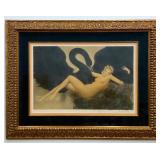 Louis Icart Signed & Numbered Limited Edition Etching & Drypoint "Leda and the Swan"