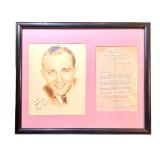Bing Crosby Signed Letter & Phtograph