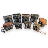 9 Pairs of WWI / WW2 Binoculars (e.g. German WW2 Binoculars 7x50 Kreigsmarine U-Boat Glasses BLC