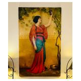 Large Antique English Portrait Oil Painting studio/follower of British artist John William Godward