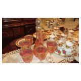 Great decanter and Stemware Set