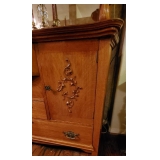 $900 Early 1900s Oak Mirrored Sideboard