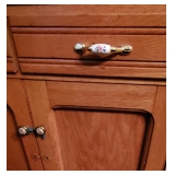Porcelain Hardware on antique china cabinet