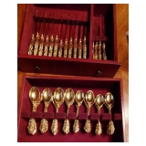 Gold-Plated Flatware 78 Pcs