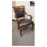 $125ea Black Vinyl Arm Chairs w/Brad Trim