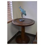 $150 Accent Table, 26"H, Faux Alligator Skin Pedestal