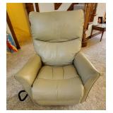 Lazy Boy Leather Recliner, glides & swivels