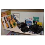 Binoculars & bird watching books