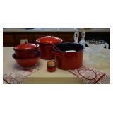 Red & blue graniteware