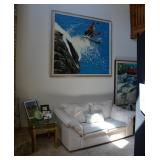 White Leather Loveseat