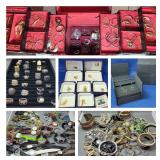 Silver Coins, Fine & Costume Jewelry, Sterling Flatware, Waterford - $1 Start, Ships For Christmas!
