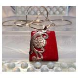 Sterling Red Jasper Pendant 