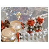 Miriam Haskell Milk Glass 