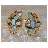14K Opal Earrings 