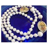 Miriam Haskell Milk Glass 