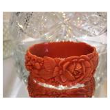 Retro Carved Celluloid Bangle