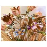 Enamel Metal Floral Bouquet 