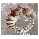 Milk Glass Plastic Seashells