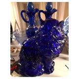 Mosser Cobalt Cat Jar