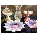 Crystal Vase / French Crystal Plates