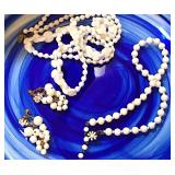 Miriam Haskell Milk Glass 