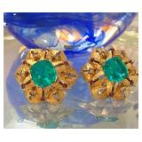 Emerald Gripoix Glass 