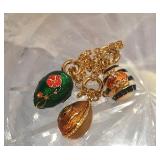 Joan Rivers Faberge Eggs Charm Bracelet 