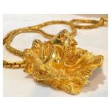 Judith Leiber Couture Lion Head Pendant Brooch 