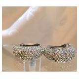 Christian Dior Pave Crystal Earrings 