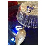 Sterling Enamel USA Souvenir Spoon 