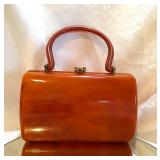 Amber Lucite Handbag 