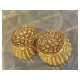 Hattie Carnegie Pave Crystal Earrings 