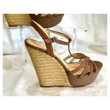 Taupe Suede Leather & Jute
