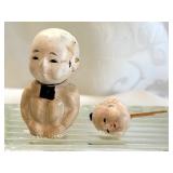 Japanese Plaster Miniature Dolls 