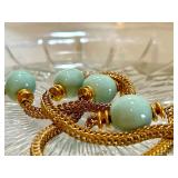 Miriam Haskell Peking Glass Bead Necklace ~ Unique Chain!