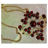Antique Bohemian Garnet Pendant 
