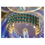 Vintage Zuni Native American Cuff Bracelet 