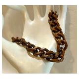 Vintage Copper Curb Link Bracelet 