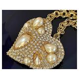 Designer Arnold Scaasi Brooch Pendant Necklace 