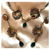 Joseff of Hollywood Cleopatra Snake Serpant Costume Jewelry Set 