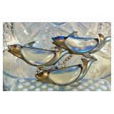 Early Coro Jelly Belly Trio of Dolphins Brooch Pin 