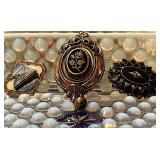 Victorian Gold Filled & Plated Mourning Pins 