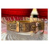 Antique Gold Filled Buckle Bracelet 