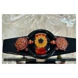 Bakelite Lucite Dualing Turtles Brooch Pin 