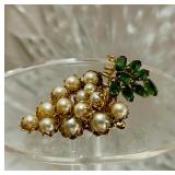 Schreiner of New York Faux Pearl Brooch 