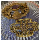 Antique Art Nouveau Sash Pins 