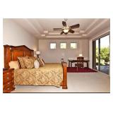 Master Bedroom Furnishings & Home Decor (Red Rug, Desk & Chair Not Included)
