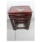 MOTHER OF PEARL INLAID NESTING TABLES